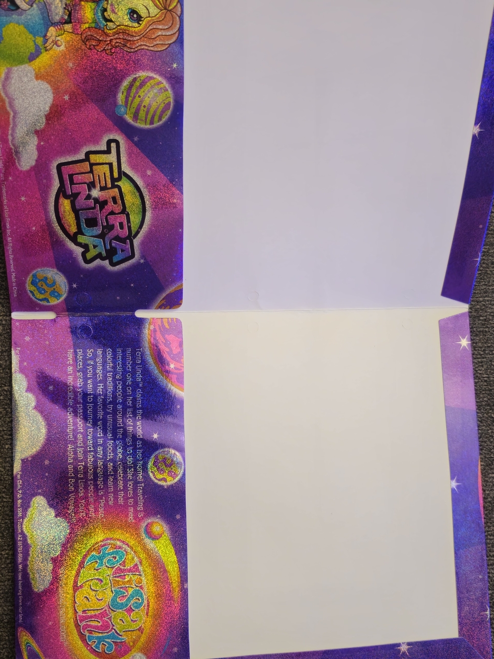Colorful Rainbow Girl FOLDER - Pink, Purple, Blue - Picture 2 of 2